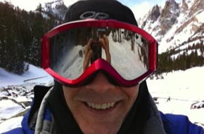 Bill Snowshoeing in the Rocky Mountains